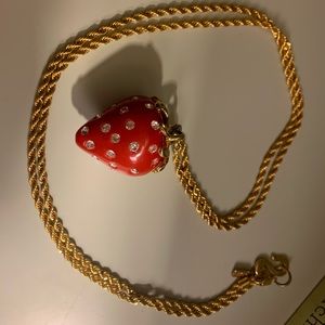 Kenneth Jay Lane strawberry necklace